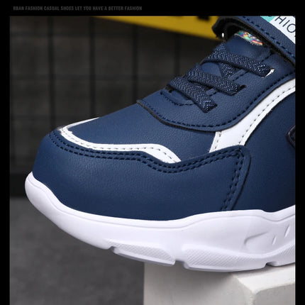 New Children's Leather Casual Shoes For Boy Girls Sneakers Breathable Kids School Walking Non-slip Sport Running Shoes Outdoor