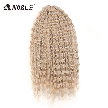 Noble 24Inch 300g Crochet Hair Curl Hair Water Wave Ombre Blonde Twist Crochet Hair Braid Hair Deep Wave Braiding Hair Extension