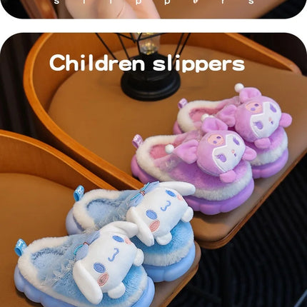 New Autumn And Winter Children'S Cotton Slippers For Boys And Girls Cute Cartoon Indoor Slippers For Infants And Young Children