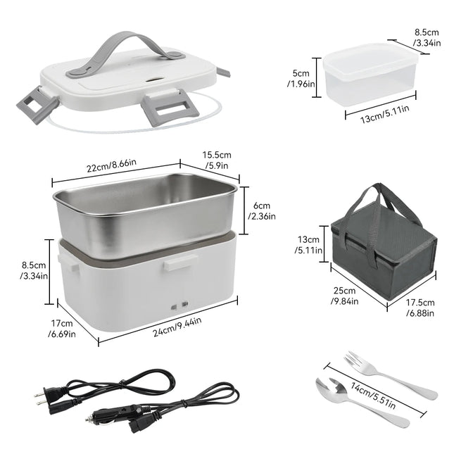 New Electric Lunch Box Portable Food Heater Bowl 1.8L for Car Truck Homes Offices Dining Box Microwave Oven EU US Plug