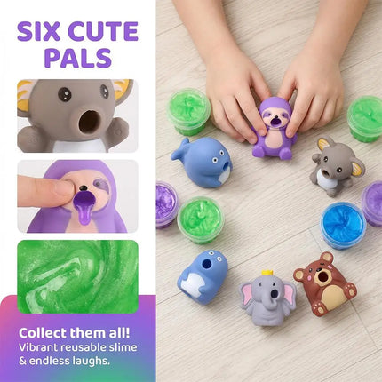 Animal Slime Squeeze Toy Puking Sucking Stress Relief Toy, Reusable Colorful Slime, Relieve Stress Toy Christmas Gifts For Kids