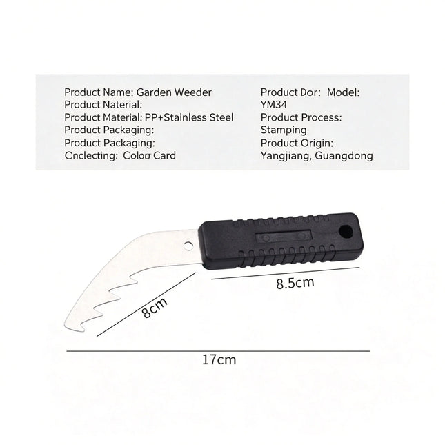 Garden Grass Rake Weeding Knife Convenient Weeding Sickle Household Manual Weeding Tool Stainless Steel