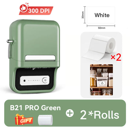 NiiMbot B21 B21 PRO Bluetooth Adhesive Label Printers Mini Thermal Printer Wireless Barcode Label Maker for Office Clothing