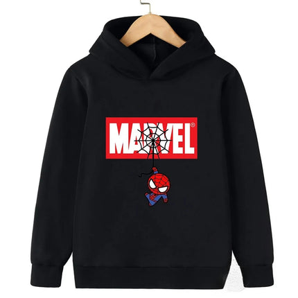 Marvel-themed Spider-Man print children's street style comfortable casual sweatshirt autumn and winter boys and girls pullover