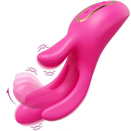 3 IN 1 Wiggle Finger Vibrator G-Spot Vagina Rabbit Vibrator Clitoris Stimulator Female Masturbation Adult Goods Sex Toy