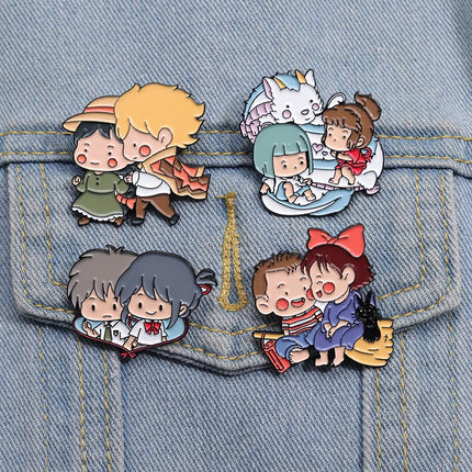 Miyazaki Hayao Ghibli Enamel Pin Cute Totoro Lapel Pins for Backpacks Clothes Badges Cute Brooch Jewelry Gifts for Friends