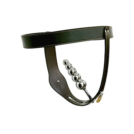 Leather T-Shaped Female Chastity Belt Masturbator Strap on Pants Adjustable Underwear Chastity Lock Bdsm Device Fetish Sex Toys