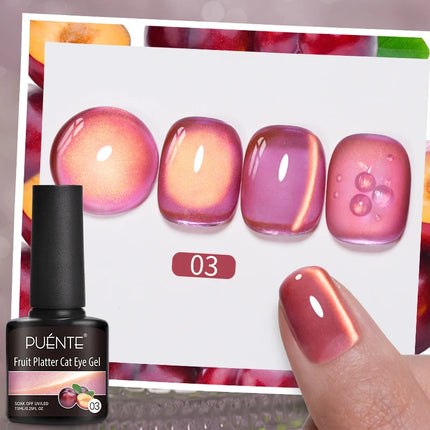 7.5ML Amber Moonlight Cat Magnetic Gel High Glossy Luxury Coffee Series Cat Eye Gel Soak Off UV Semi-Permanent Nail Art Varnish