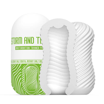 Male Masturbator Cup Portable Penis Trainer Penis Massage Adult Sex Toys Stretchy Silicone Vagina Egg Vacuum Pocket Cup for Men