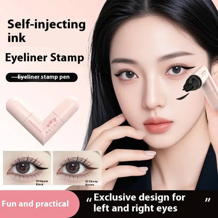 New Double Head Rotatable Eyeliner Stamp Integrated Eyeliner Stamp Precise Outline Signet Long-Lasting Eyeliner Liquid Pen