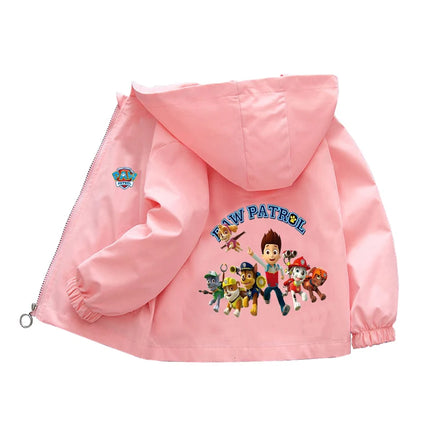 PAW Patrol Hooded Jackets Girls Boys 2024 Spring Autumn Sports Coats 1-10 Years Children Cartoon Outerwear Kids Casual Clothes