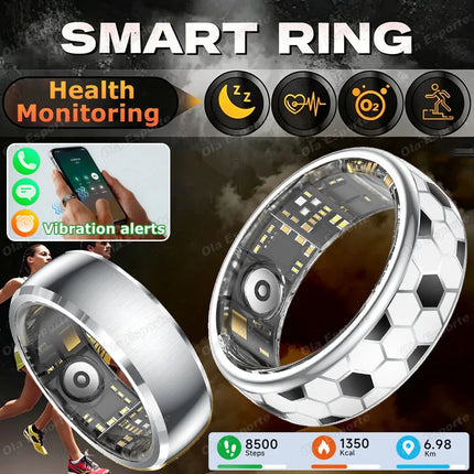 Ola Esporte Smart Ring Vibration Alerts Gesture Swipe Videos Messages Alarms Vibration Heart Rate Health Monitoring Smartring