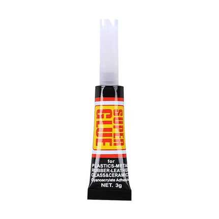 Liquid Super Glue for Wood, Rubber, Metal, Glass – Strong Cyanoacrylate Adhesive Gel 502 for Instant Bonding Leather & More