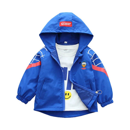 Children's Mickey Hooded Jacket 1-10 Years Autumn Boy's Windbreaker Zipper Hoodie Baby Boys Birthday Present Jacket Cosplay Coat