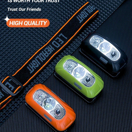 Strong Light Headlamp Portable LED Sensor Headlamp USB-C Rechargeable Head Flashlight Outdoor Camping Fishing Emergency Lantern