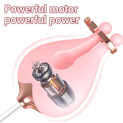 Nipple Vibrator for Women with Nipple Clamps Breast Clips Clitoral Stimulation G Spot Wand Vibrators Adult Goods for Couples 18+