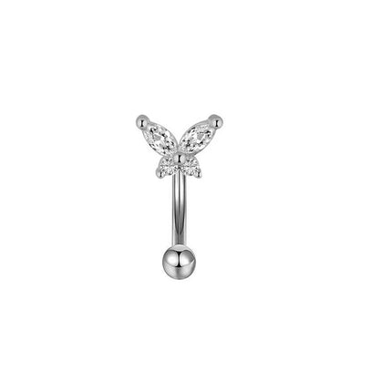 Rook piercing Butterfly Ear Cartilage Eyebrow Tragus Helix Piercing Stud Curved barbell Wholesale Body  Jewelry