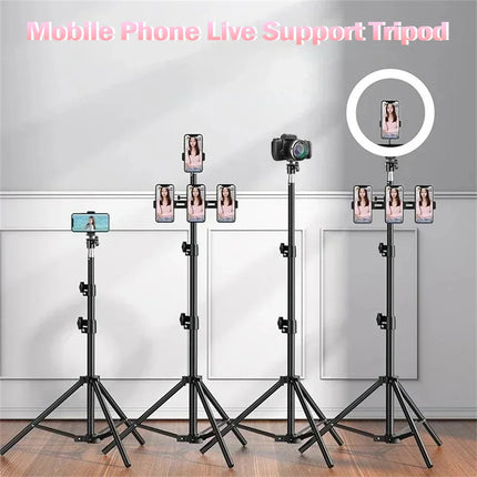 170cm Stretchable Holder Adjustable Height for Mobile Phone Live Support Tripod Multi-functional Recording Selfie Landing Tripod