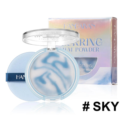 Light Mist Waterproof Oil Control Matte Concealer  Brightening Complexion Setting Powder with Powder Puff