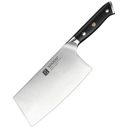 XINZUO Premium Modern 1-8PCS Din 1.4116 Stainless Steel Chef, Santoku, Utility & Paring Knife Set with Black Ebony Handles