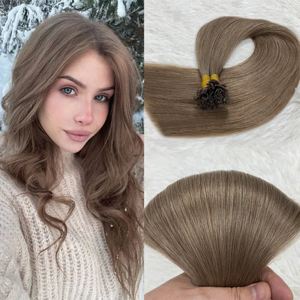 Flat Tip Human Hair Extension Remy Hair 1g/s 18-28 inch Real Remy Silky Straight Black Brown Pre Bonded Keratin Fusion Hair
