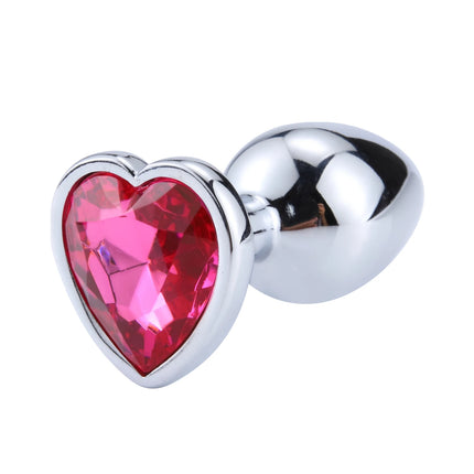 Heart Base Metal Anal Plug 3 Sizes Crystal Butt Plug for Women Removable Stainless Steel Anal Anus Masturbation Adult Sex Toys