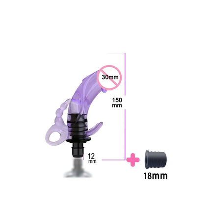 Vibrators False penis for FemaleMassage Gun Head Crystal Adult Massage gun accesorie silicone heads for Fascia gun percussion