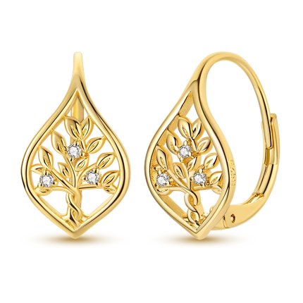 Women original 925 Silver Golden Glowing Firefly Stud Earring Bilayer Round Droplets Heart Gold Hoop Earrings Party Jewelry Gift
