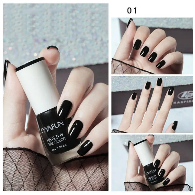 Glossy 8ml Nail Polish No-bake False Nail Nail Art Manicure Quick Dry Tearable Nail Art Oily Mood Nail Polish Woman