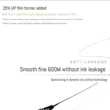 JUDYDOLL Ultra-fine Liquid Eyeliner Skinny Curved Brushwork Long lasting Waterproof Anti Shake Fast Drying Slim Enlarged Eyes