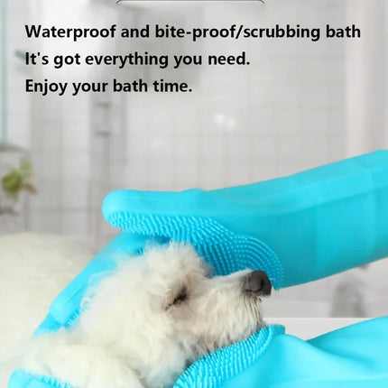 Multifunctional Silicone Pet Grooming Gloves Dog Cat Bathing Shampoo Scrubber Hair Removal Cleaning Gloves