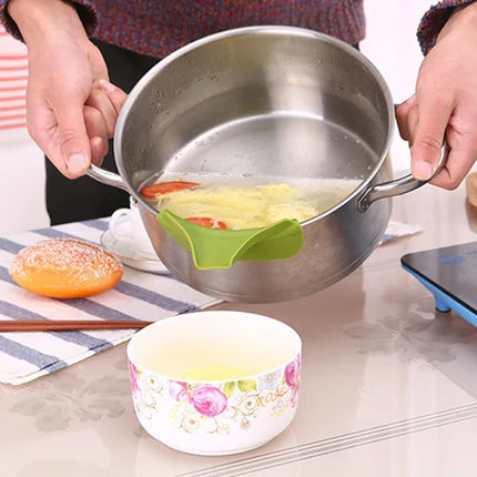 1 Pcs Funnel Anti-spill Silicone Slip on Pour Soup Spout Funnel for Pots Pans and Bowls and Jars Kitchen Gadget Tool Dropship
