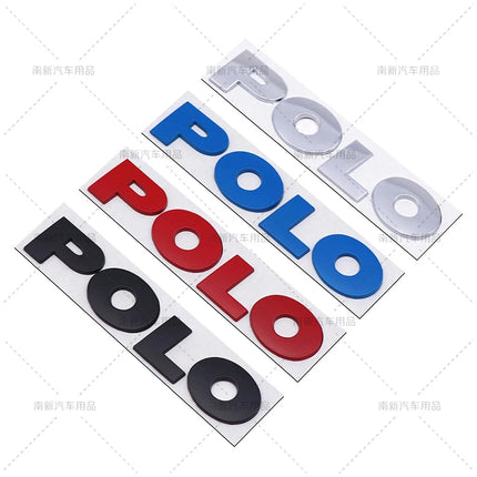 3D Metal Rear Trunk Sticker Car Styling Auto Body Side Fender Badge For Volkswagen VW Polo Letters Emblem Logo Decal Accessories