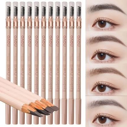 Natural Matte Eyebrow Pen Professional Wild Eye Brow Makeup Tools Waterproof Lasting Eyebrow Enhancers Double-Ended Cosmetics