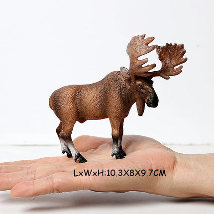 Simulation Woodland Animal Deer ,Moose,Elk,Reindeer,Alpaca,Kudu Model Figurines Cake Toppers Collection Figure Christmas Gift