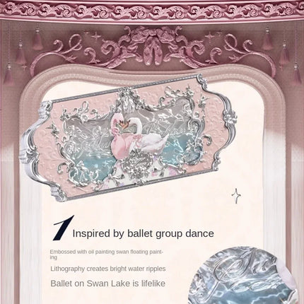 Flower Knows black Swan Ballet Eyeshadow Palette Matte Fine Shimmer Pearl Face Palette 6 Colour Glitter Eye Shadow