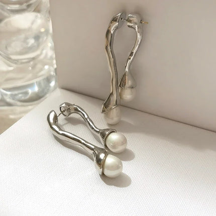 Fashion Jewelry 925 Silver Needle Resin Teardrop 2024 Trend New Back Front Dangle Earrings Hot Selling For Women Gift
