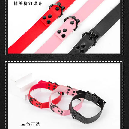 Faux Leather Choker Collar Sex Tools For Couples Adult Games Sex Products Chain Couple BDSM  Sex Toys For Woman