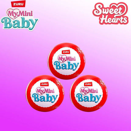 ZURU My Mini Baby Sweet Hearts Mystery Capsule surprise Baby Doll Toy with Accessories Collectible by Valentine's Day gift
