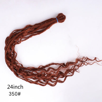 24" Double Ended Dreadlock Extension 5/10 Strands Synthetic Boho Box Braid Dreads Extensions Hippie Style Dreadlocks For Women