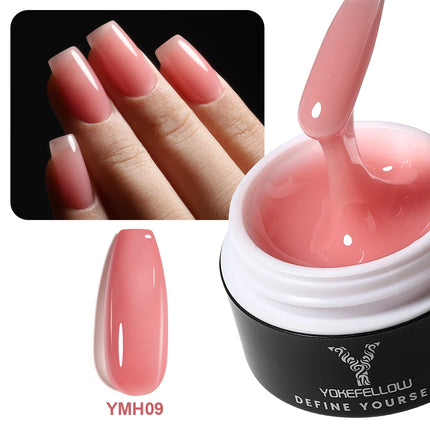 NEW YOKEFELLOW Builder Gel Nail Polish 15g Jelly Blue Hard Gel HEMA TPO Free Extension Gel Colorful Builer Varnish For Nail DIY