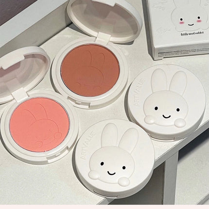 Monochrome Blush Palette Matte Peach Rouge Cute Bunny Rose Red Cheek Tint Blusher Powder Natural Face Contouring Shadow Makeup