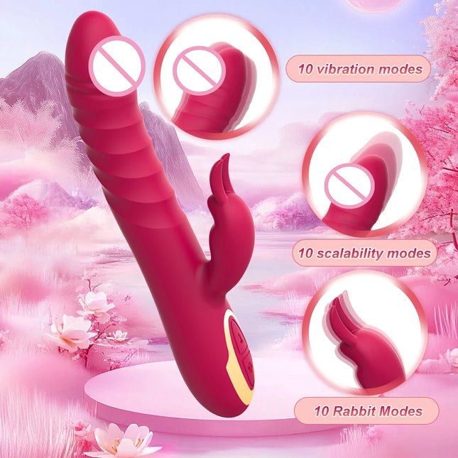 Beginner G-Spot Vibrator Thrusting Dildo Clitoris Stimulator 10 Vibration Female Masturbator Sex Toys for Couple Pleasure