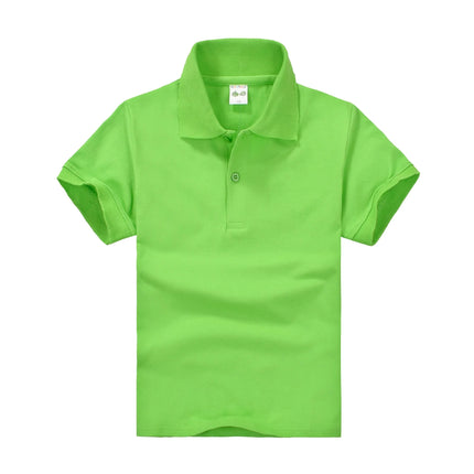 Hot Selling Boys Polo Shirt Children 15 Colors Custom Logo Short-Sleeve High-end eco-friendly cotton Clothes Teens Kids Tshirts