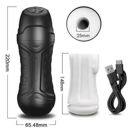 Automatic Male Masturbator Powerful Vibration Blowjob Sucking Machine Silicone Masturbation Cup Adult Supplies Sex Toy for Men