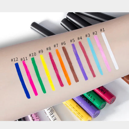 Waterproof Matte Liquid Eyeliner Long Lasting Quick Dry Non Smudging UV Luminous Gel Makeup for Smokey Eyes