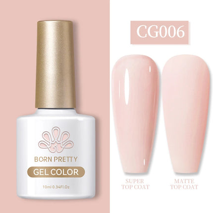 BORN PRETTY 10ml Gel Nail Polish Gel 130 Colors Semi Permanent Solid Nail Gel Varnish Soak Off UV Gel for Base Top Coat