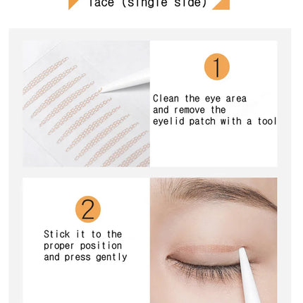 MOTONOZEN Double Eyelid Tape Sticker Invisible Fold Eyelid Paste Clear Beige Stripe Self-adhesive Natural Eye Makeup Tool