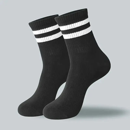 10/20 Pairs Striped Crew Socks - Men Women Breathable All-Season Casual / 10/20 Paires Chaussettes Rayées - Unisexe