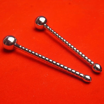 Stainless Steel Penis Plug,Beaded Urethral Dilation Catheter Sounding Sound with Hollow Core,Metal Urethra Dilator